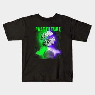 Janus Mythology Vaporwave Green and Purple 2 Kids T-Shirt